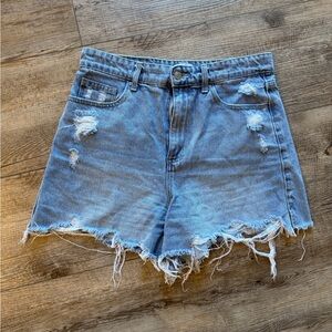 Stylish Distressed Blue Jean Shorts